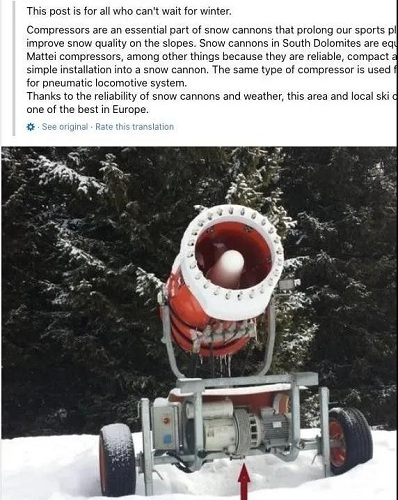 瑪泰配套空壓機應用之—造雪機